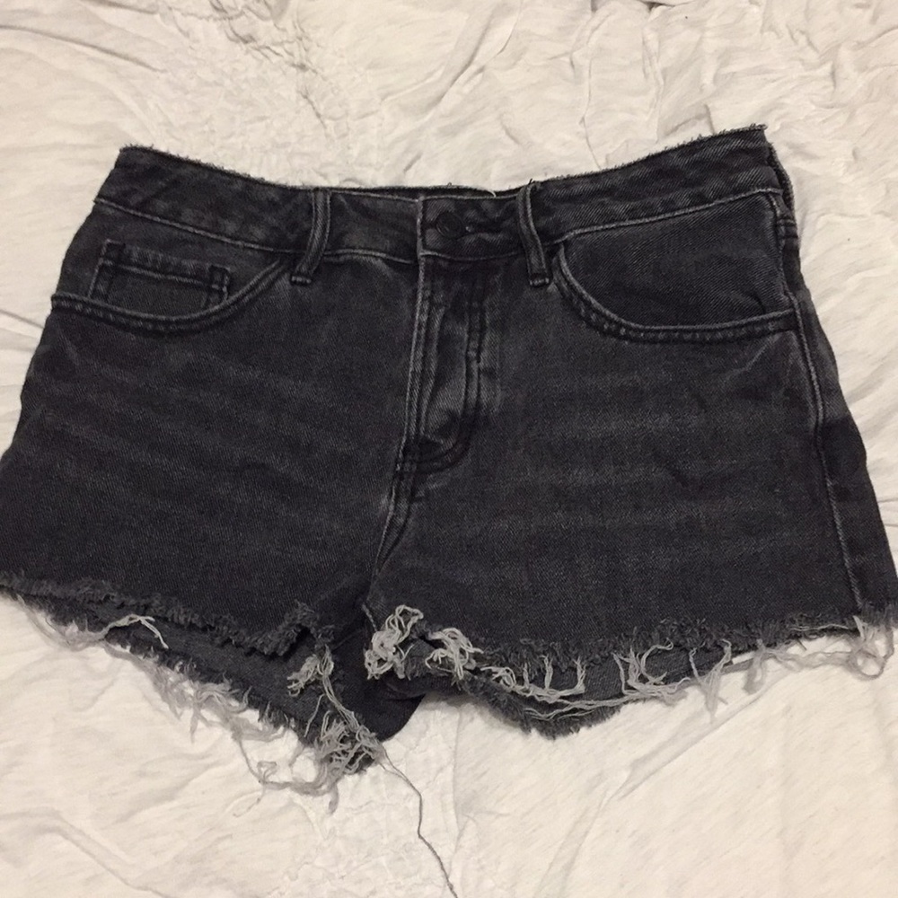 Faded black shorts